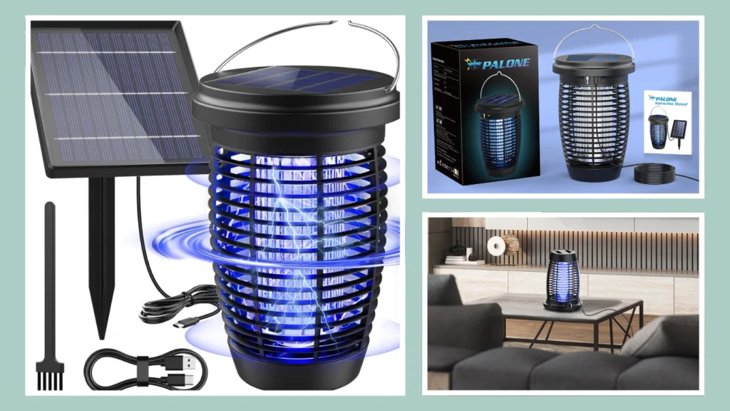 PALONE Outdoor Solar Bug Zapper (4500 V)